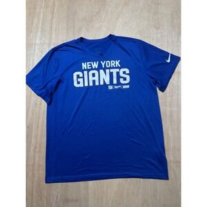 Nike New York Giants Dri Fit Mens T Shirt Royal Blue NFL Athletic Tee Size XL